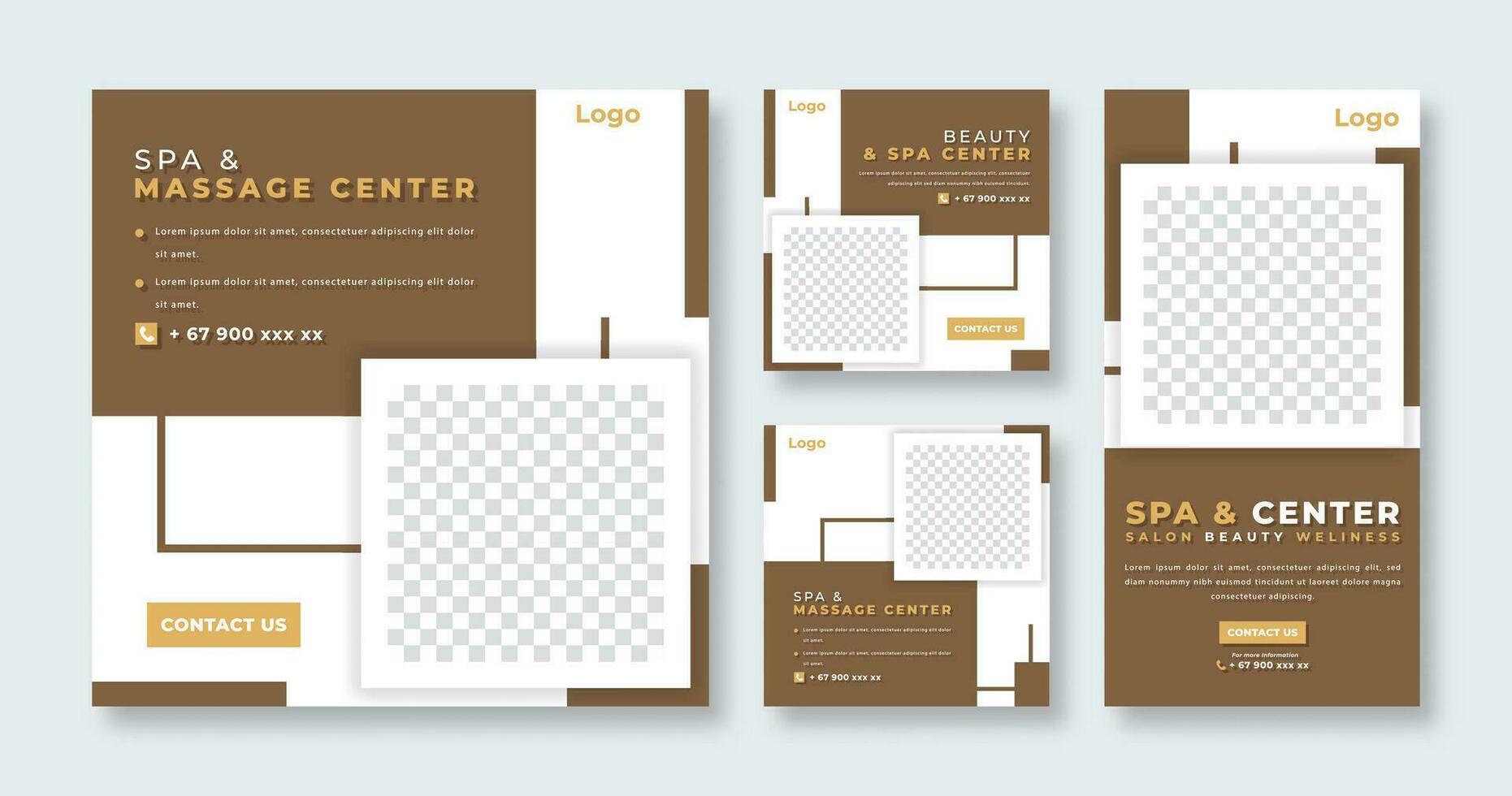 Spa, Massage, Beauty and Therapy Social Media Post for Online Marketing Promotion Banner, Story and Web Internet Ads Flyer vector