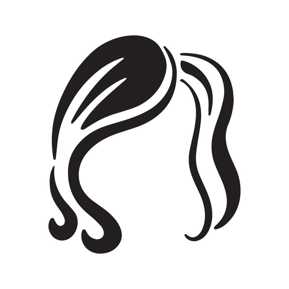 Beautiful hair wave abstract Logo design.Logo for business, salon, beauty, hairdresser, care. vector