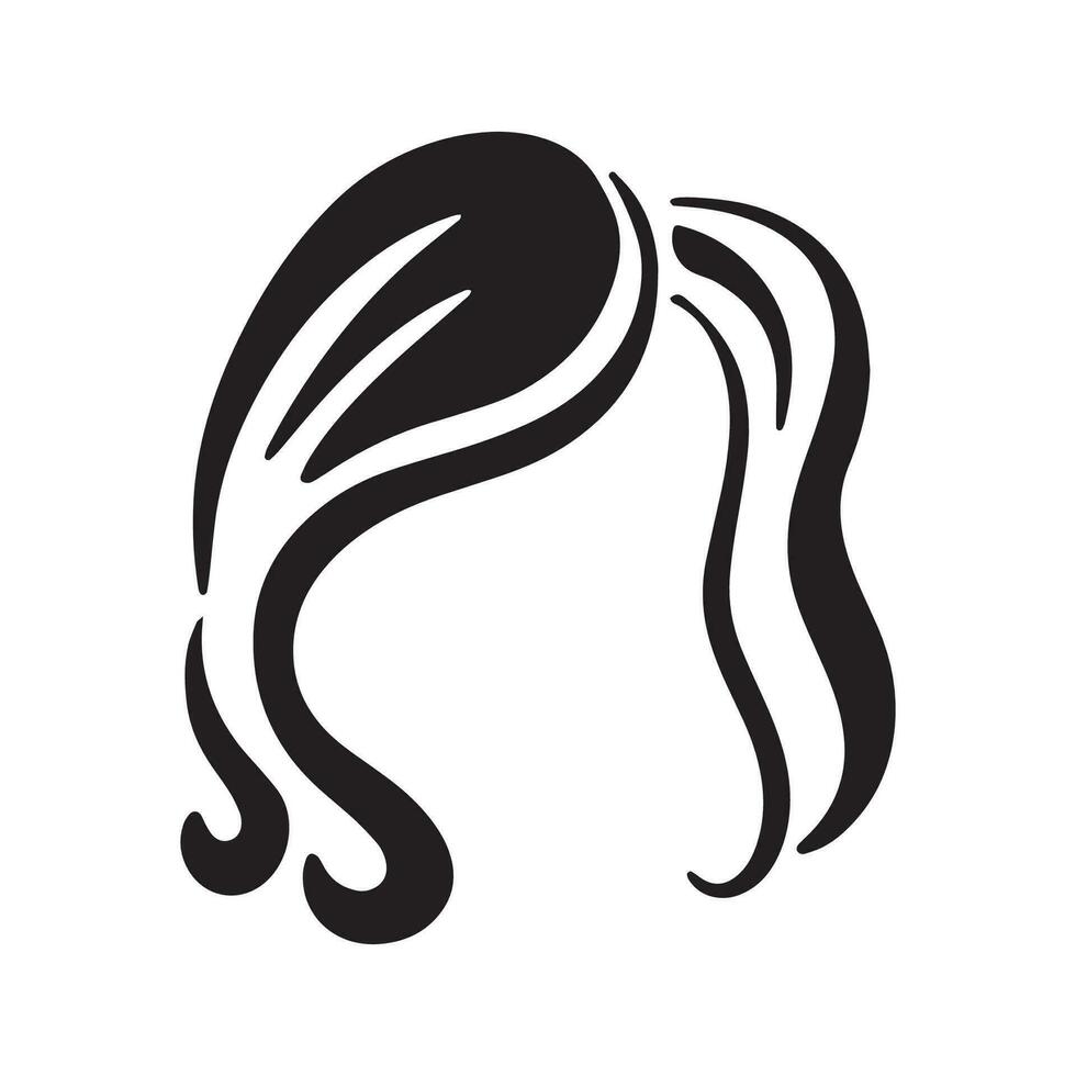 hermosa pelo ola resumen logo diseño.logo para negocio, salón, belleza, peluquero, cuidado. vector