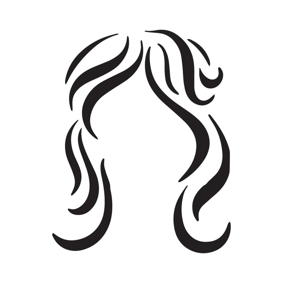 Beautiful hair wave abstract Logo design.Logo for business, salon, beauty, hairdresser, care. vector