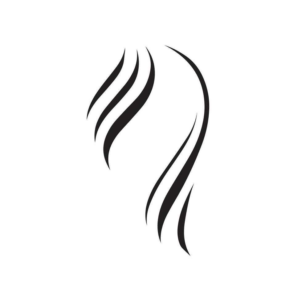 Beautiful hair wave abstract Logo design.Logo for business, salon, beauty, hairdresser, care. vector