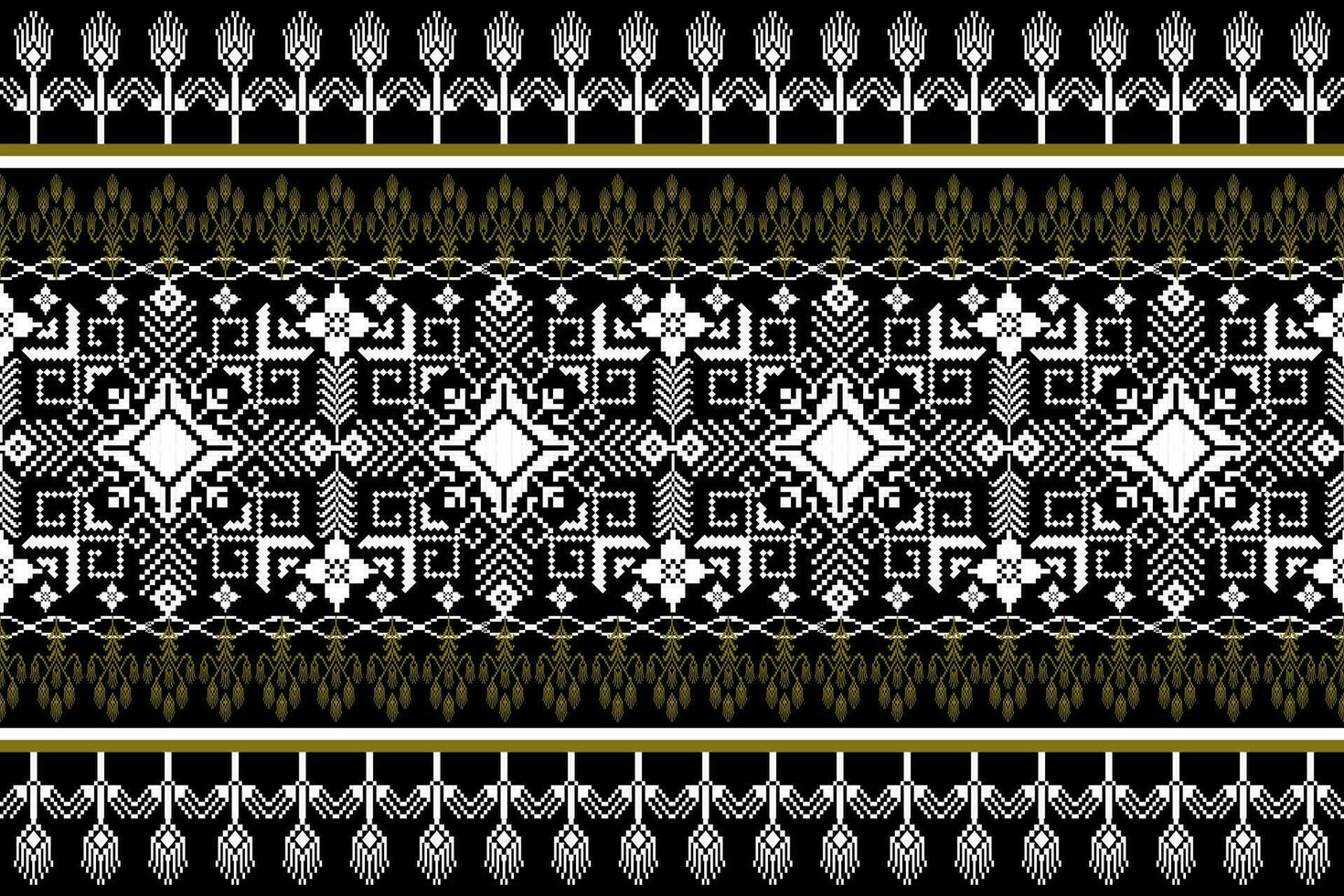 floral cruzar puntada bordado en blanco fondo.geometrico étnico oriental sin costura modelo tradicional.azteca estilo resumen vector ilustración.diseño para textura,tela,ropa,envoltura,pareo.