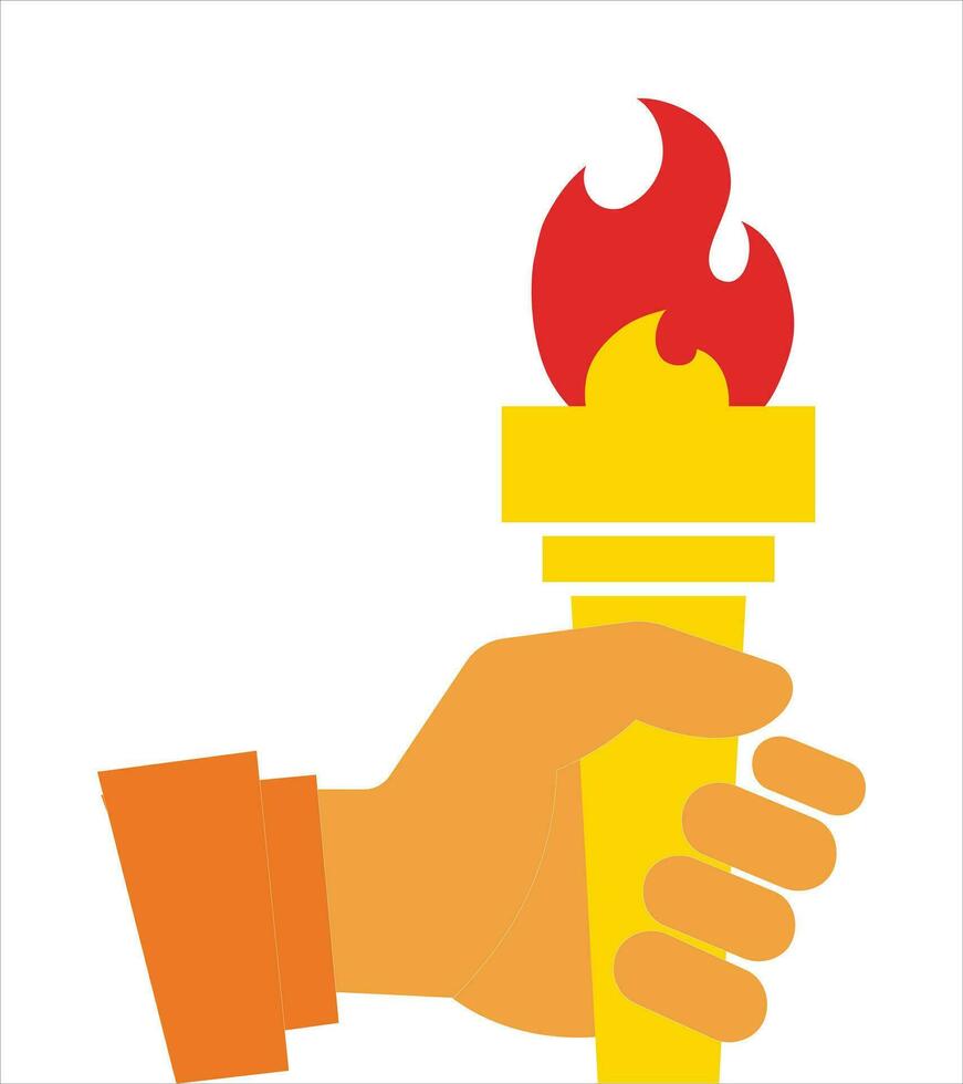 fire torch vector icon