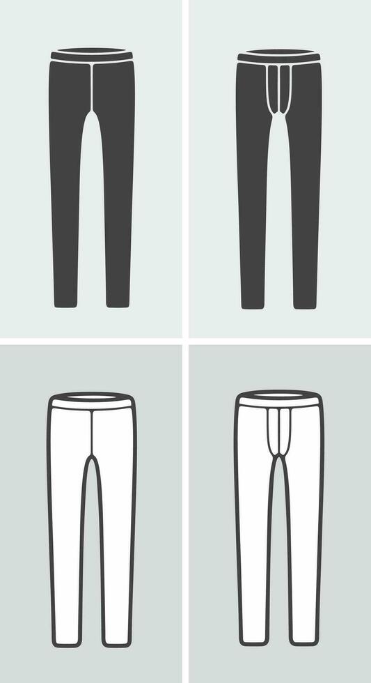 Women's and men's leggings icon on a background. Vector illustration.