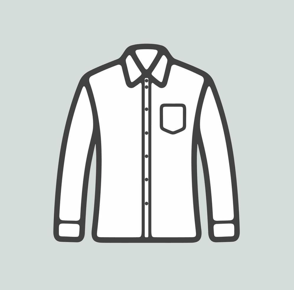Women's business shirt line icon on a background. Vector illustration.