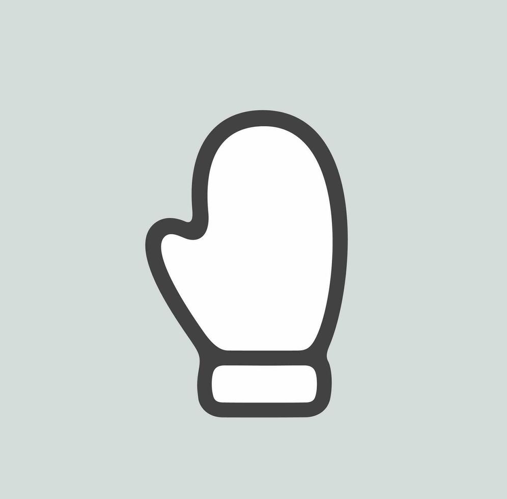 Mitten line icon on a background. Vector illustration.