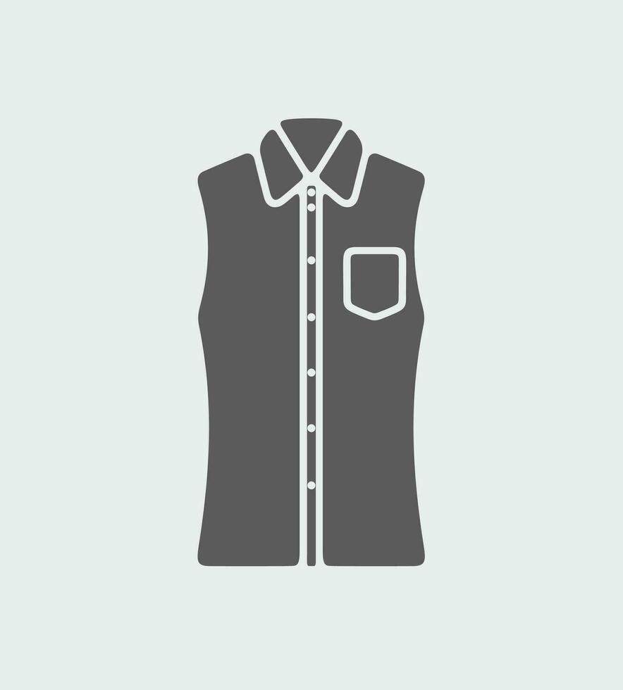Women's business sleeveless shirt icon on a background. Vector illustration.
