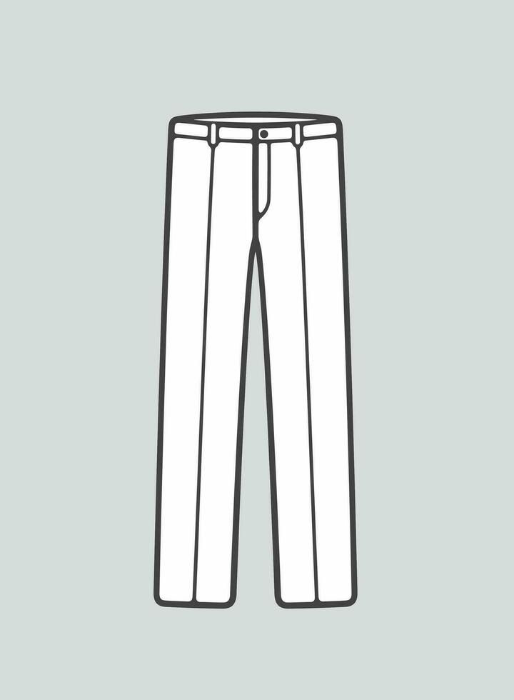 de los hombres negocio pantalones línea icono en un antecedentes. vector ilustración.