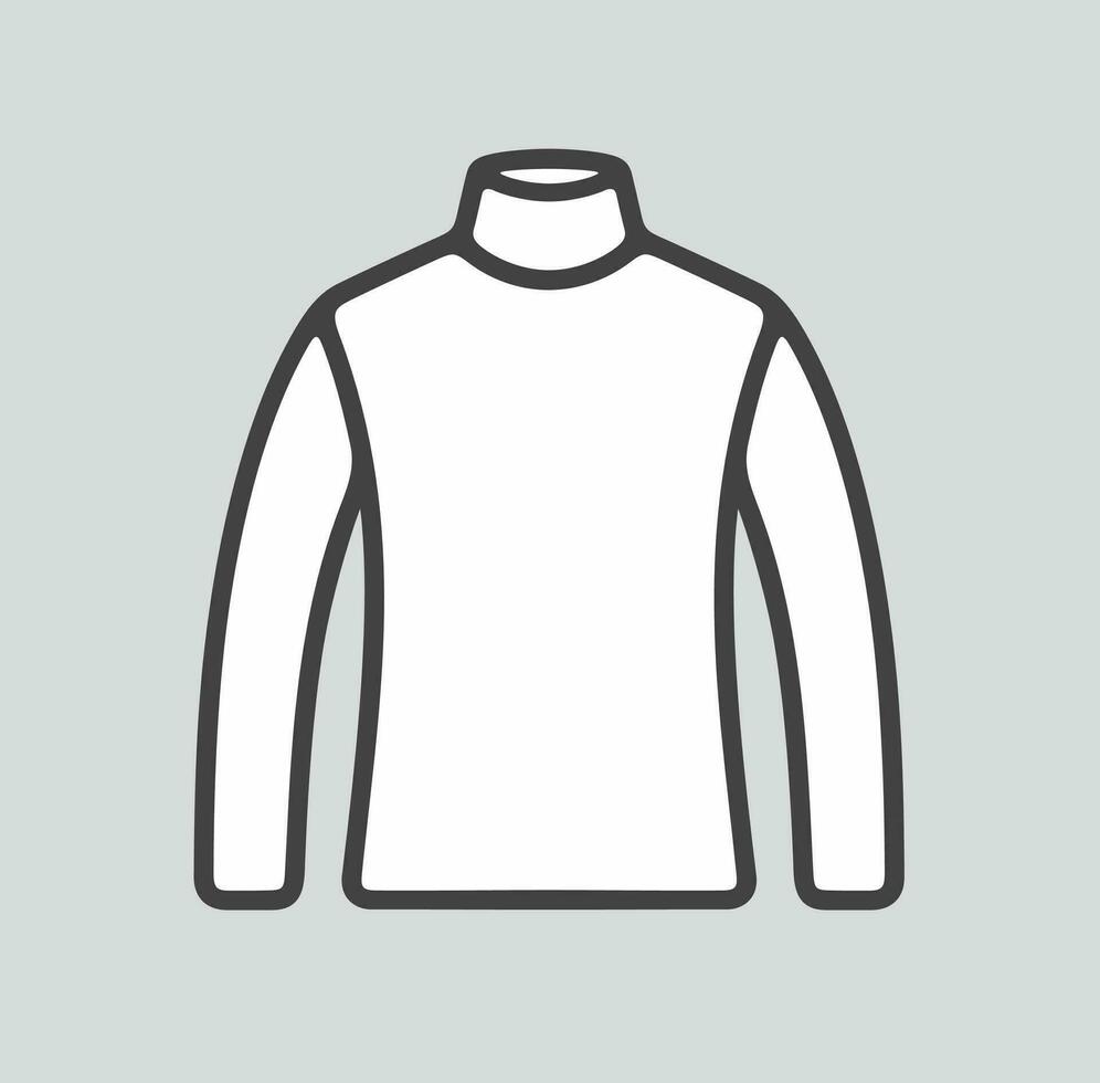 Women's turtleneck line icon on a background. Vector illustration.