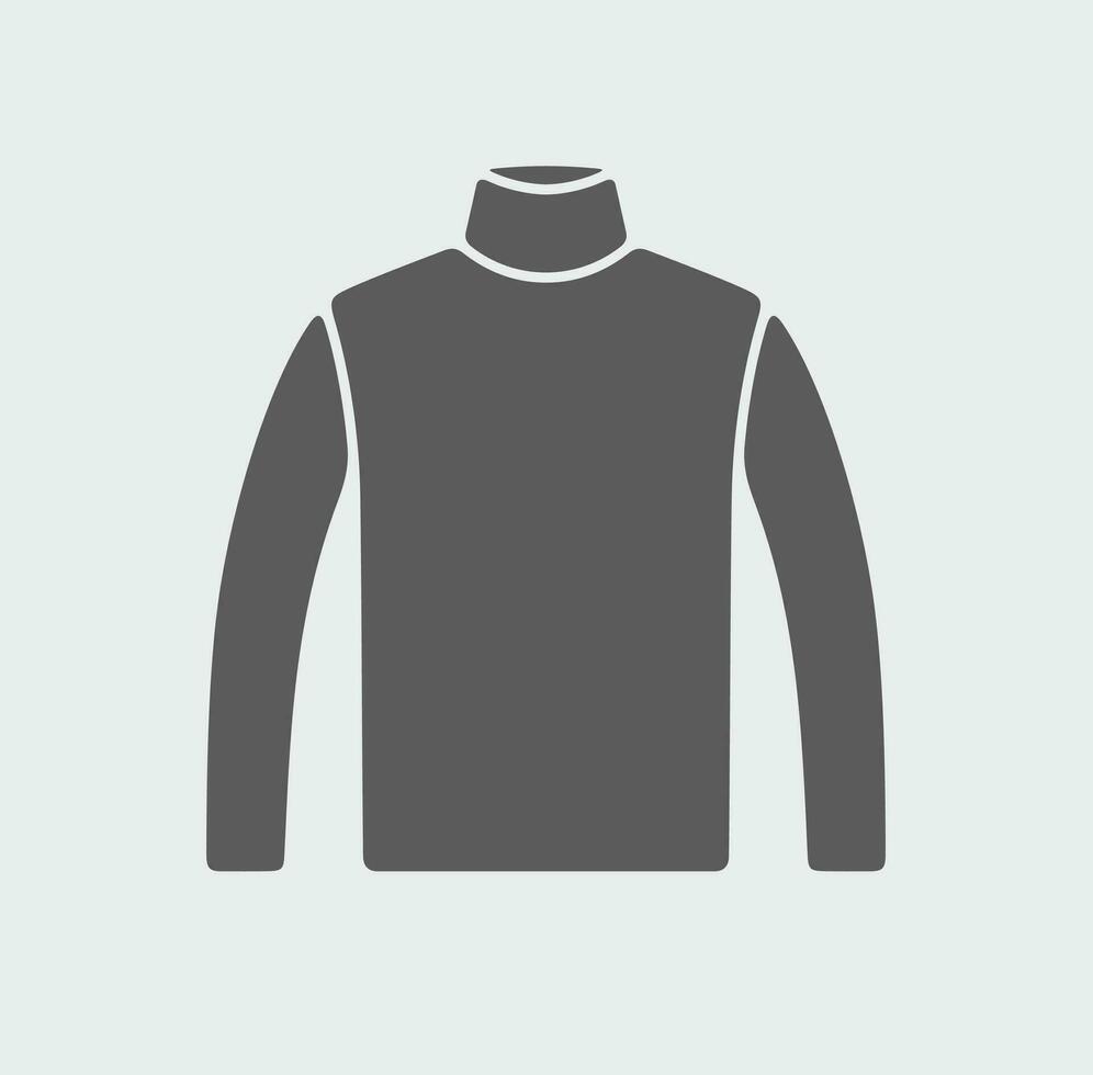 Men's turtleneck icon on a background. Vector illustration.