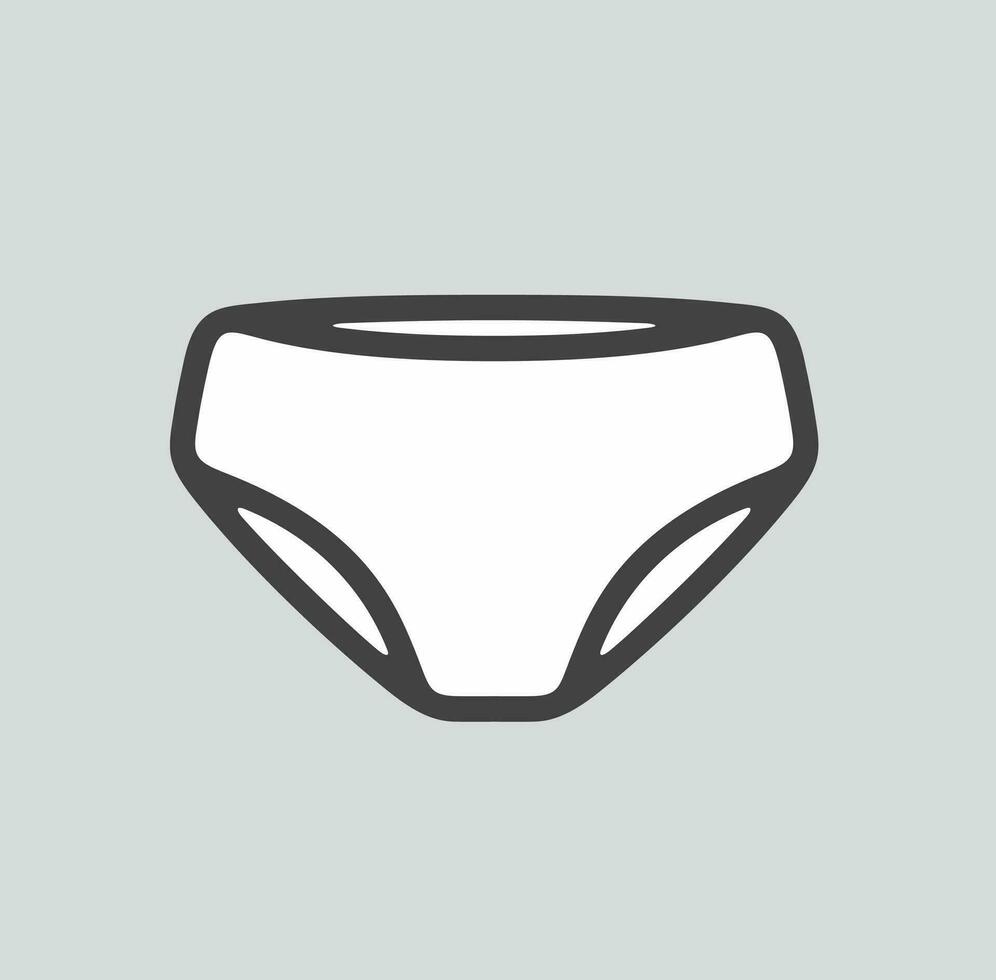 Panties icon on a background. Vector illustration.
