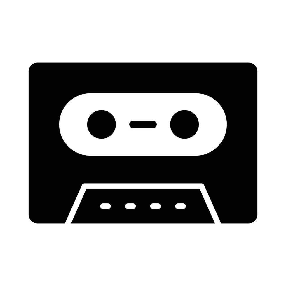 Cassette Player Vector Glyph Icon For Personal And Commercial Use.