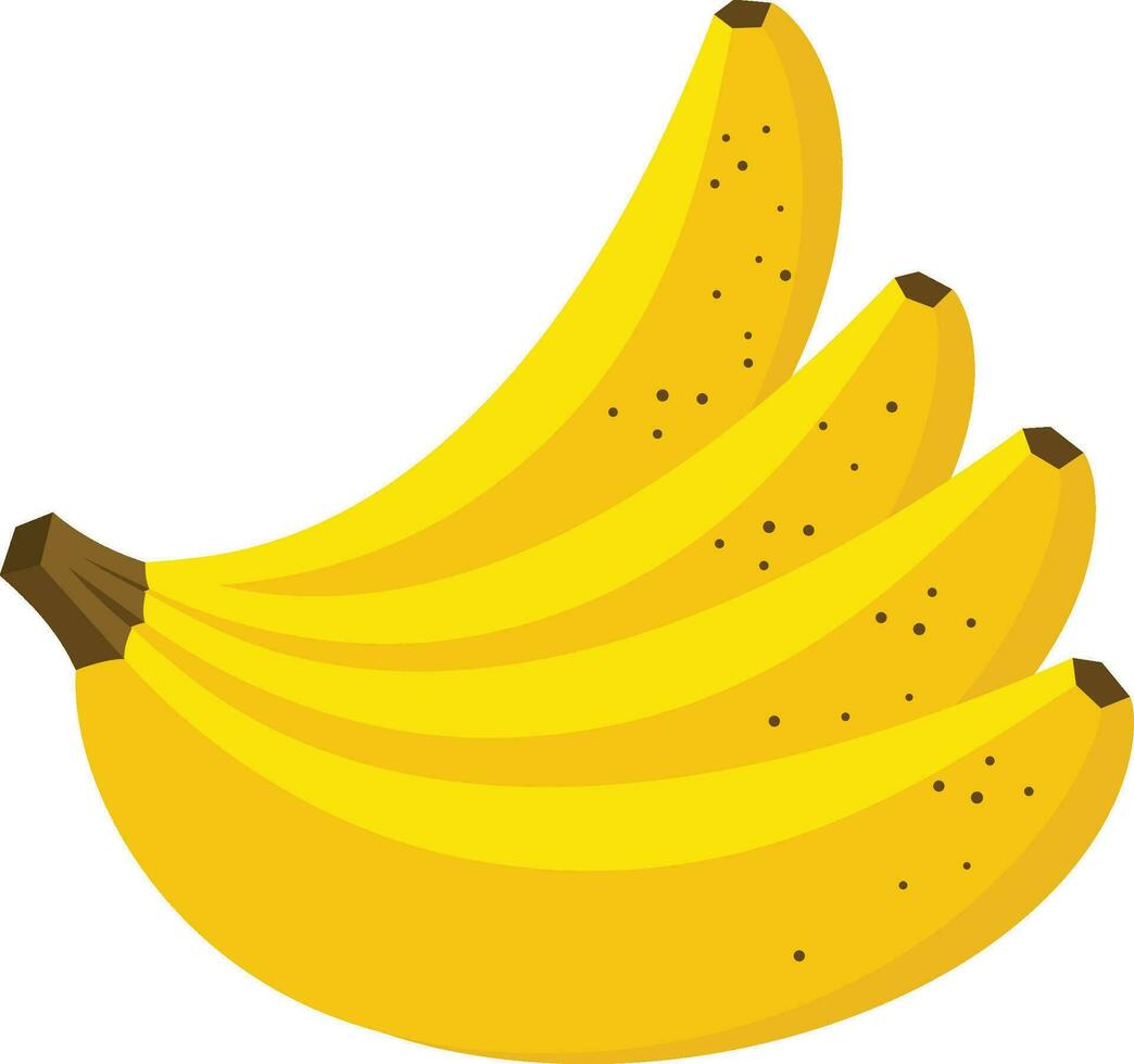 Bunch of yellow bananas isolated vector
