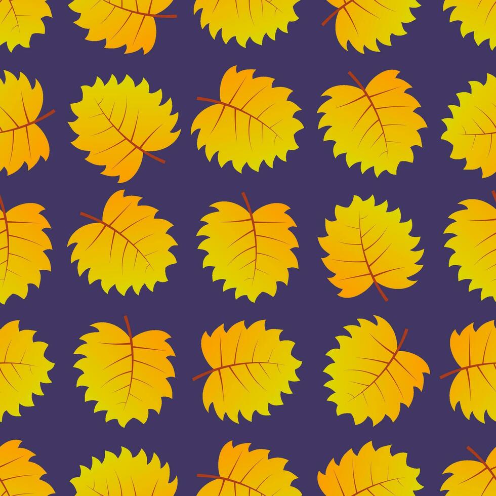 Autumn seamless background with colorful leaves. Design for fall season posters, wrapping papers and holidays decorations. Vector illustration