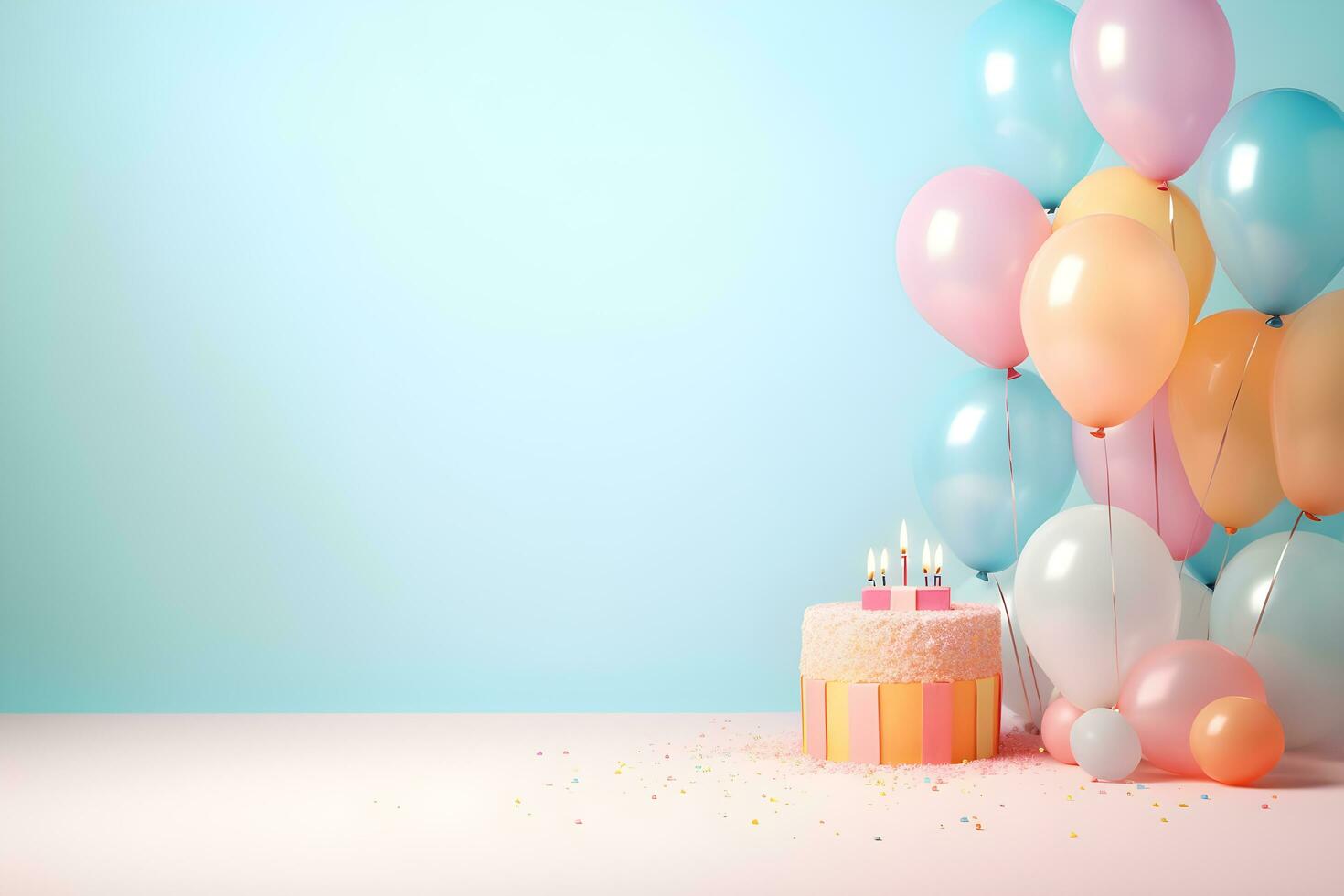 Happy Birthday Background AI Generated photo