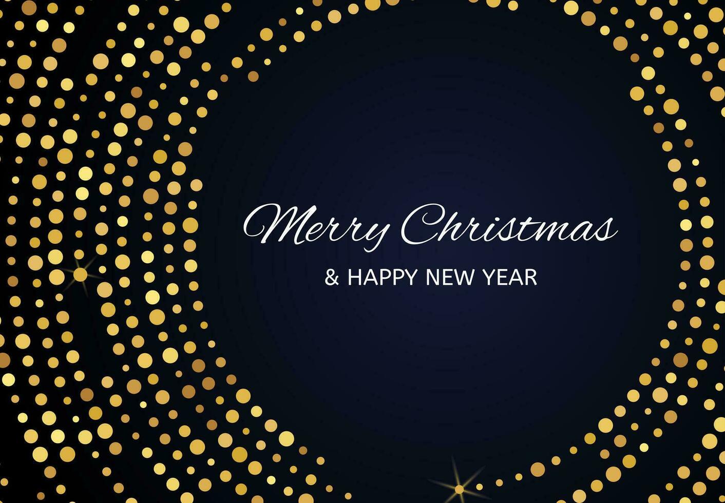 Merry Christmas of gold glitter pattern vector