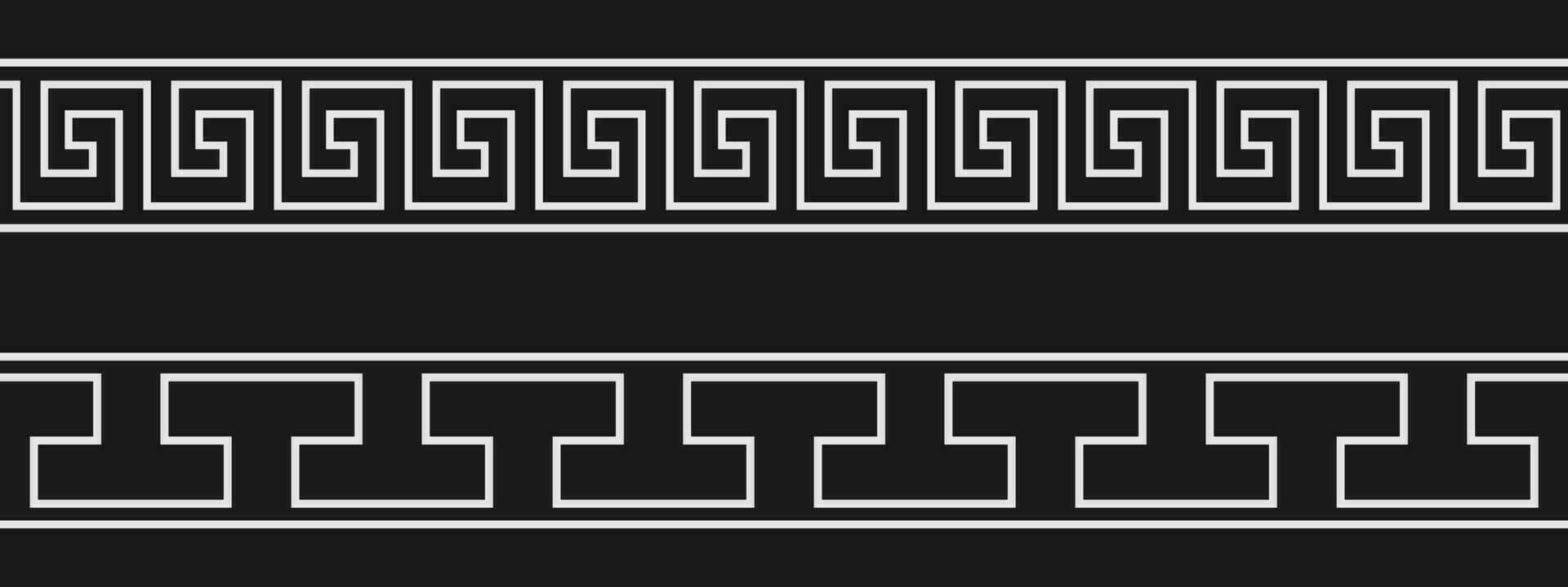 Seamless Greek key patterns vector