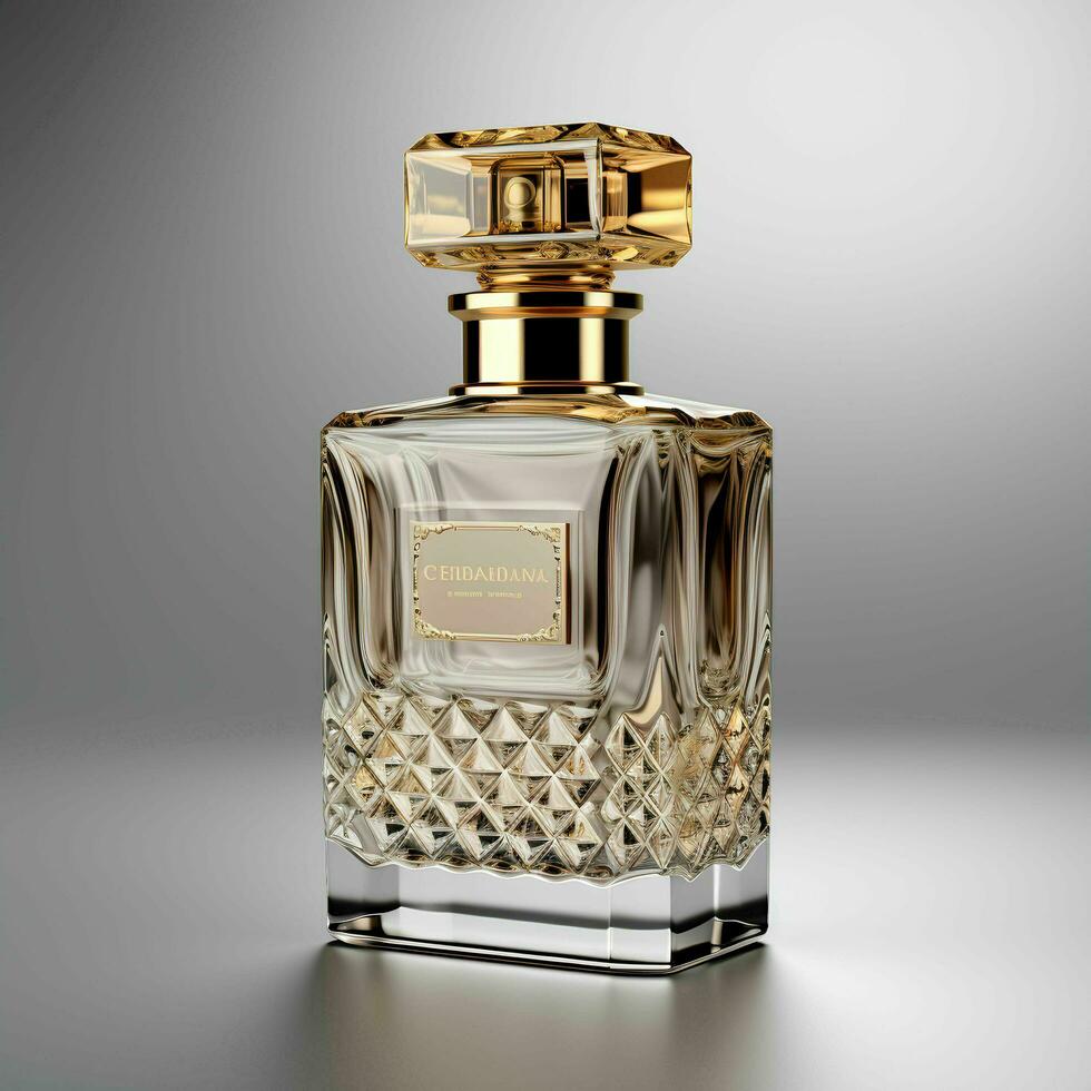 3d luxury perfume bottle mockup, AI Generative photo