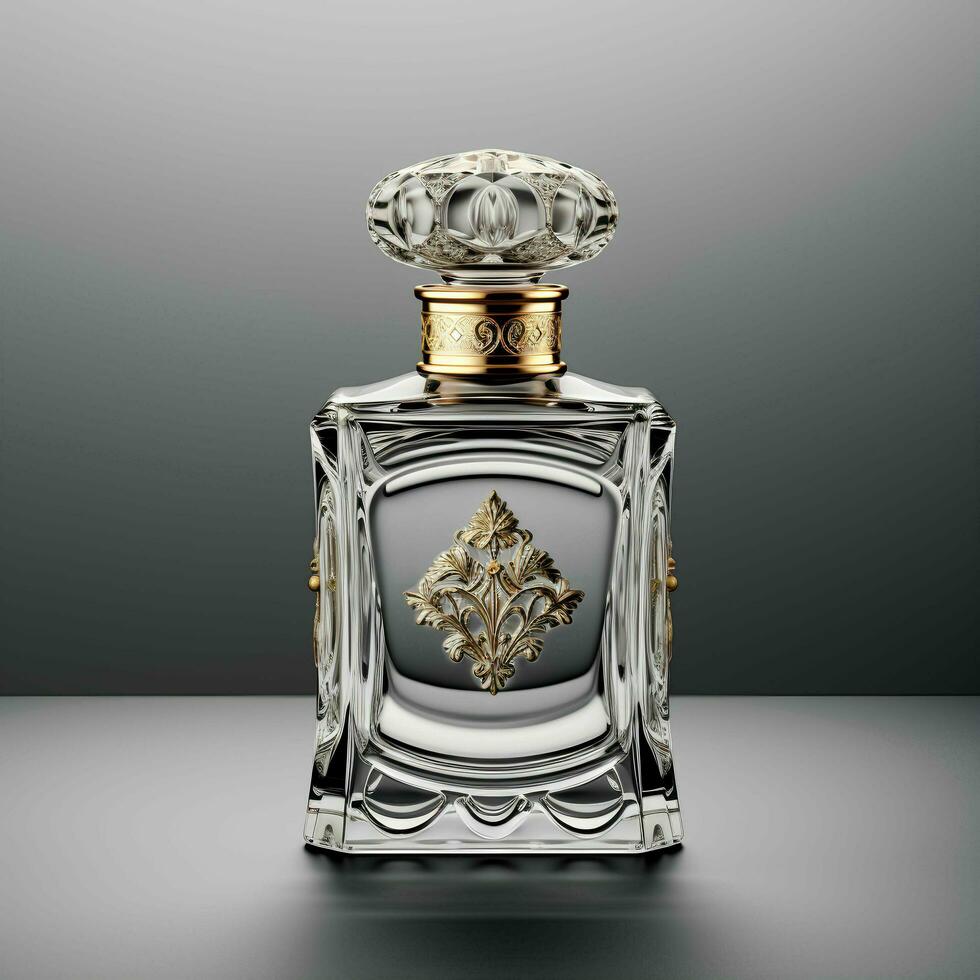 3d luxury perfume bottle mockup, AI Generative photo