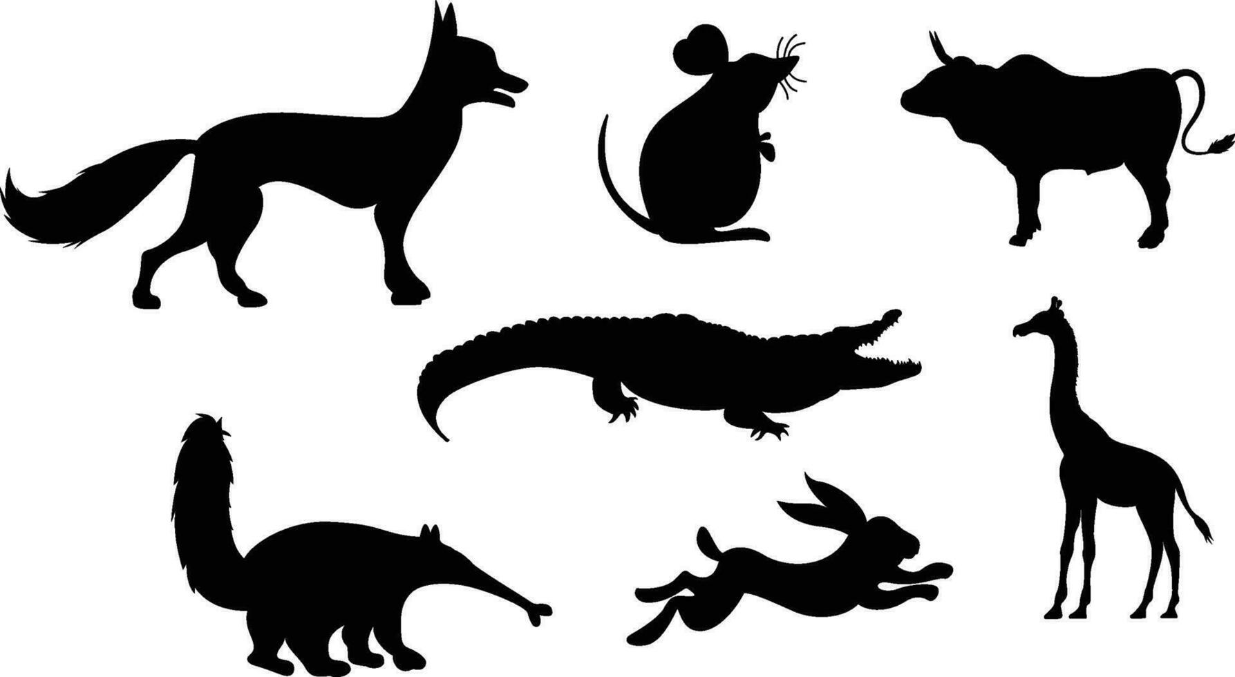 Vector animal vector silhouettes collection