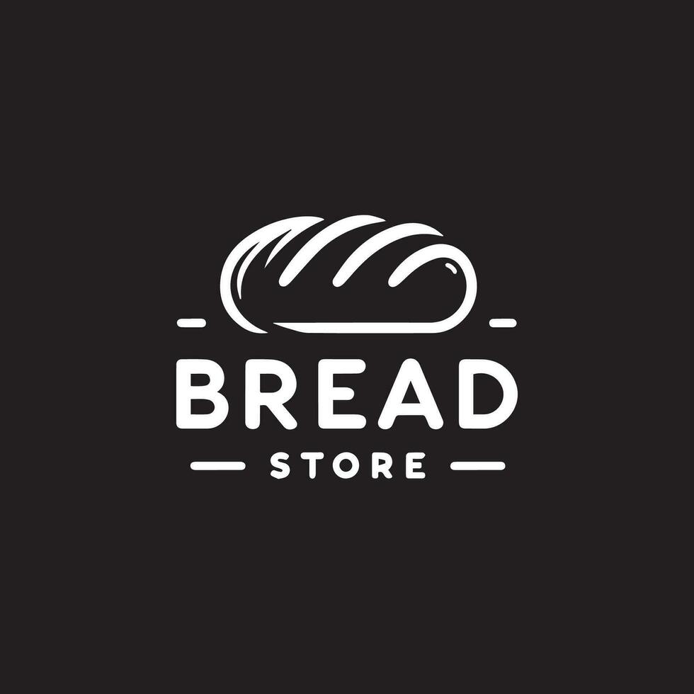 el un pan logo es diseñado utilizando un minimalista vector estilo y es negro y blanco