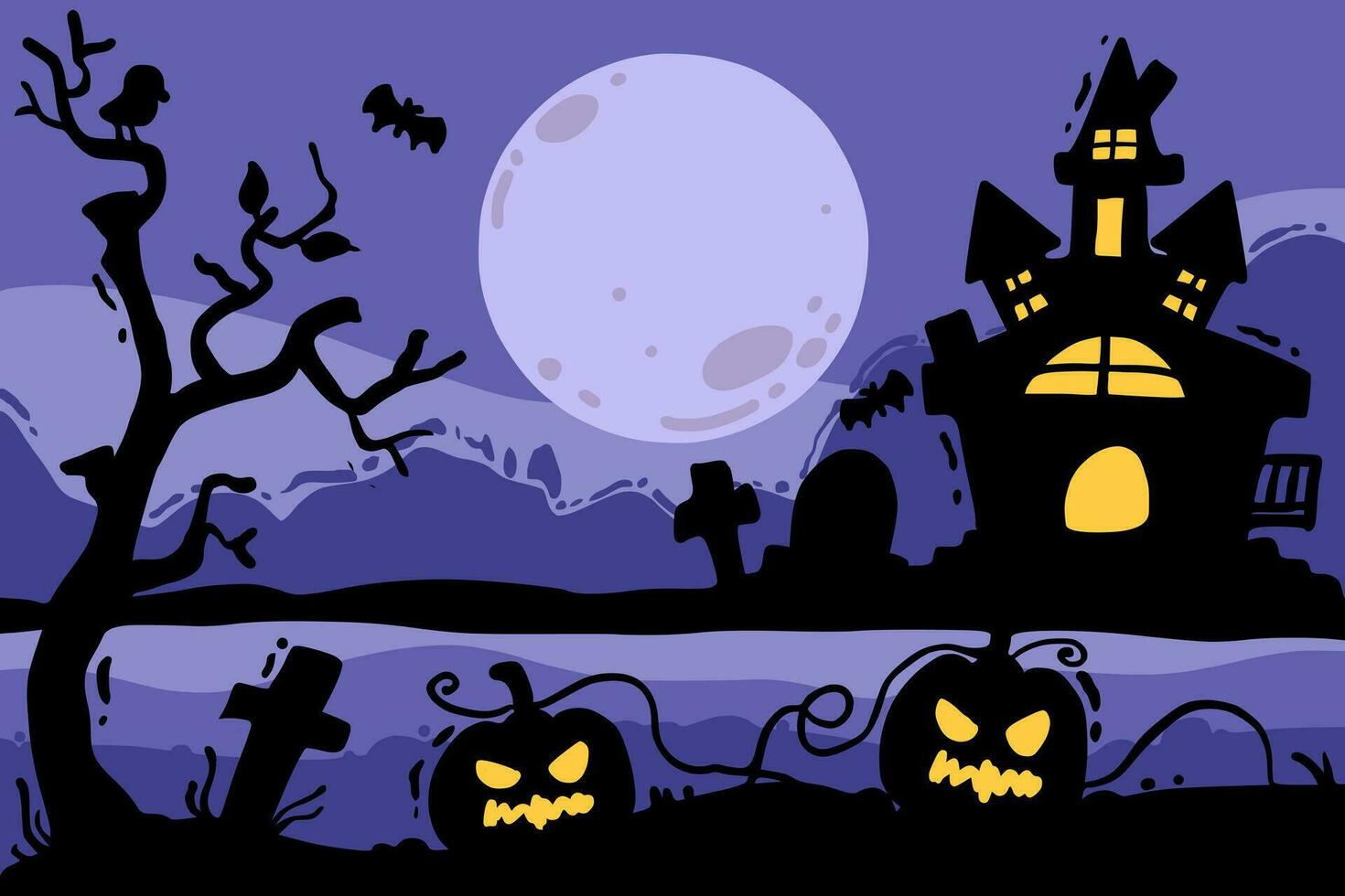 landscape background for composing Halloween day vector