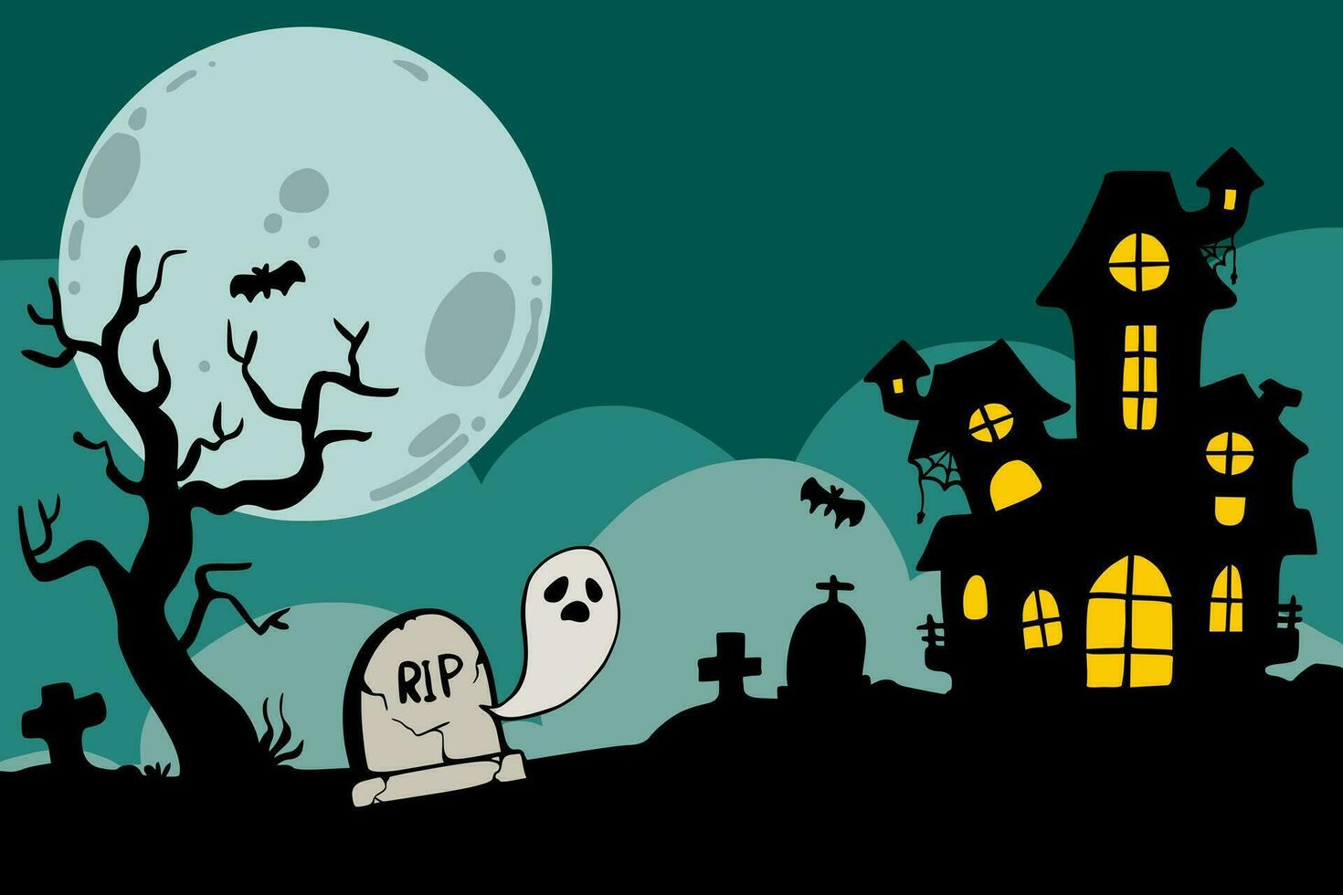 landscape background for composing Halloween day vector