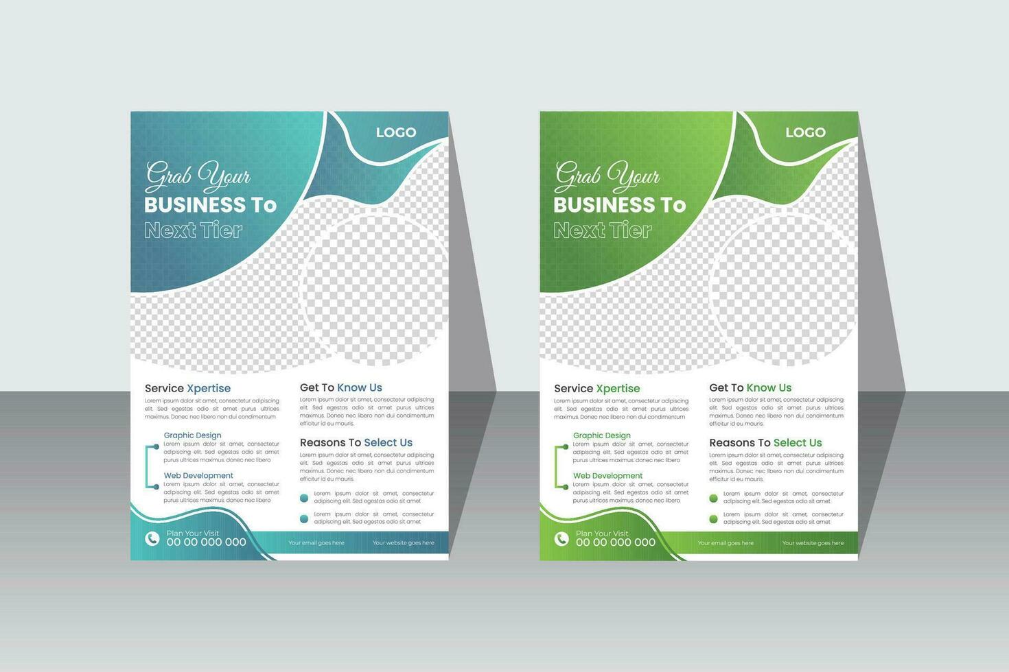 Corporate business flayer design vector