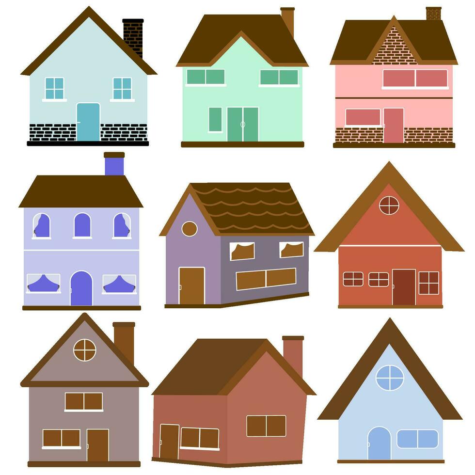 Residential house illustration vector