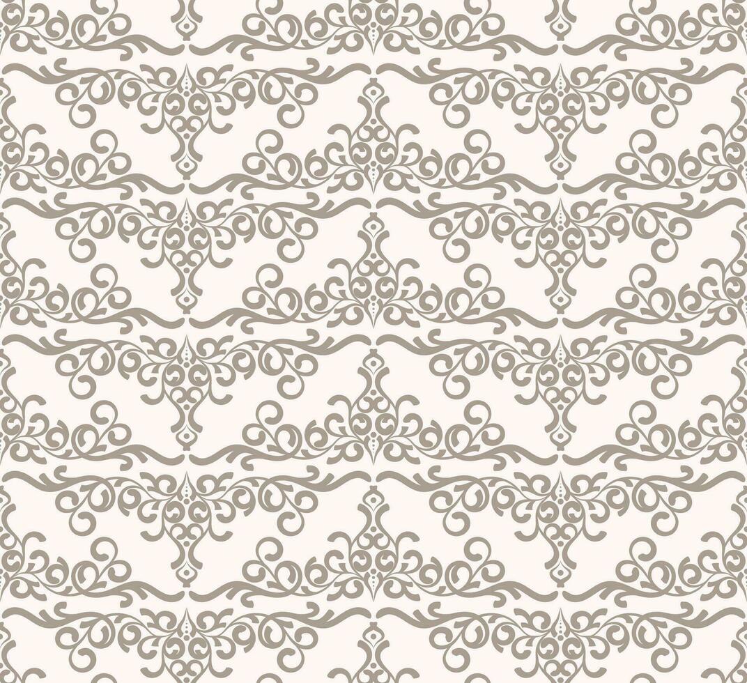 Seamless pattern with damask ornament. Elegant classic background for textile, fabric, wallpaper, wrapping, ceramic tile, fashion. vector