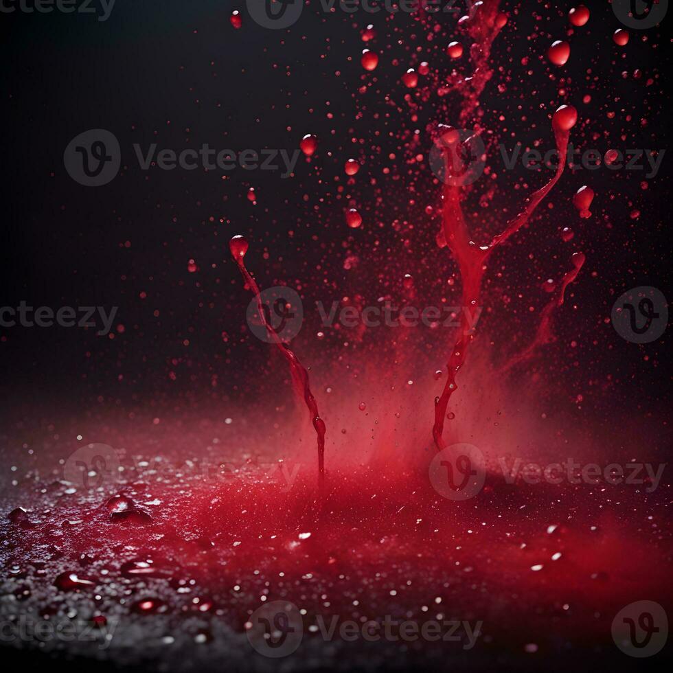 red mist and water droplets are forming dreadful devil dark-background. ai generative photo