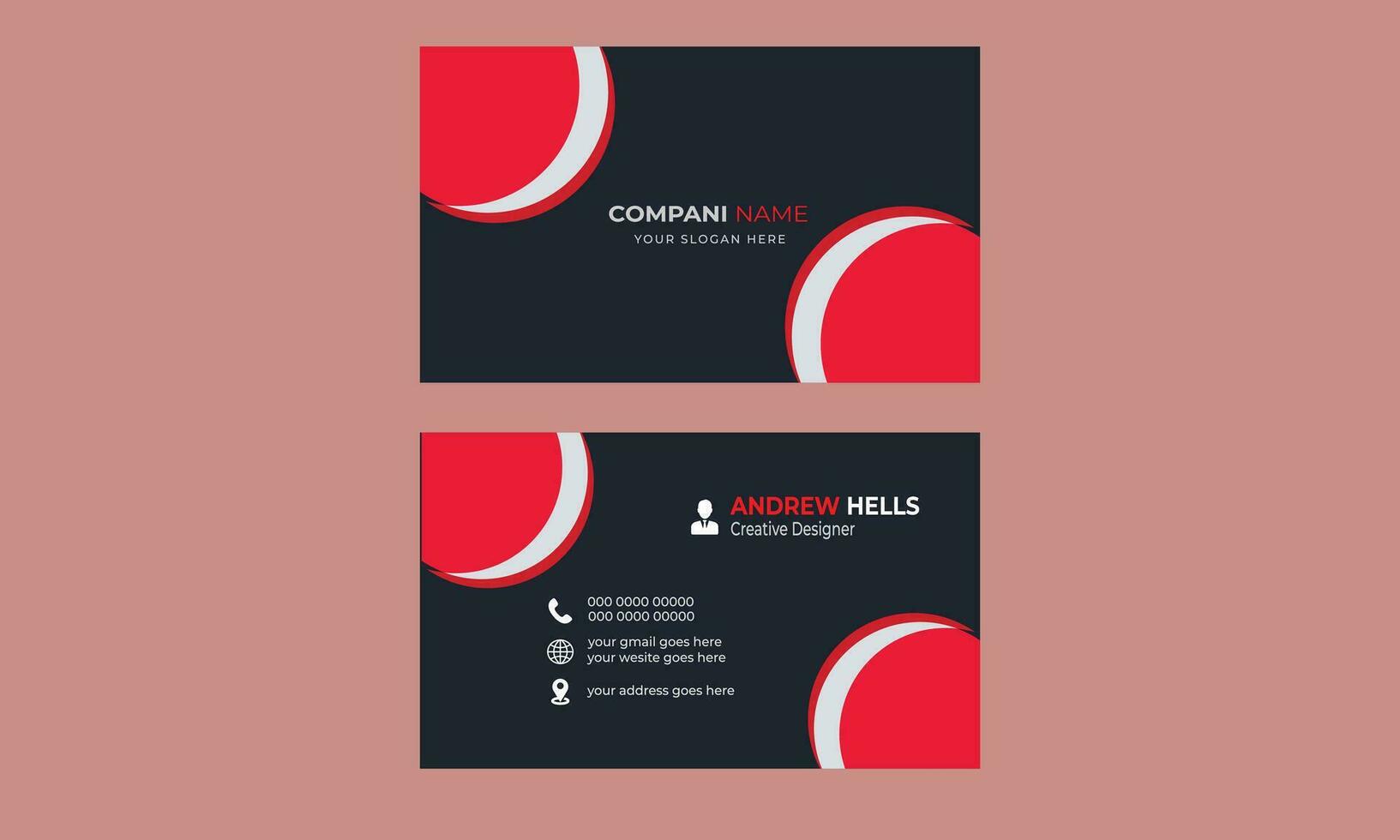 business card template Pro Vector