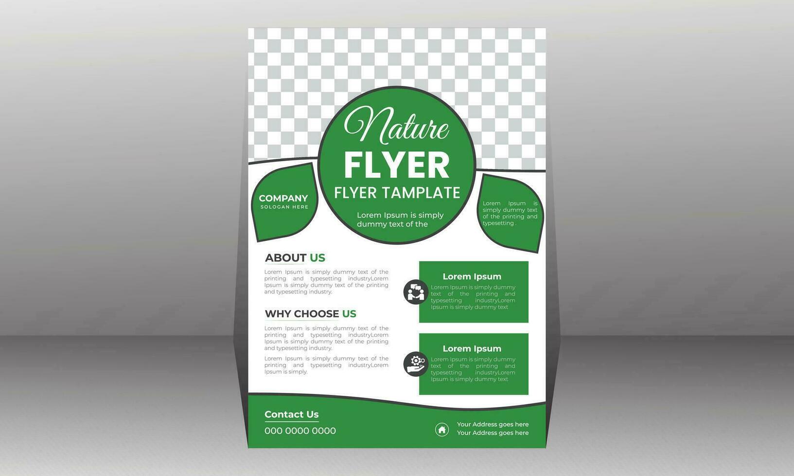 Nature flyer template design vector