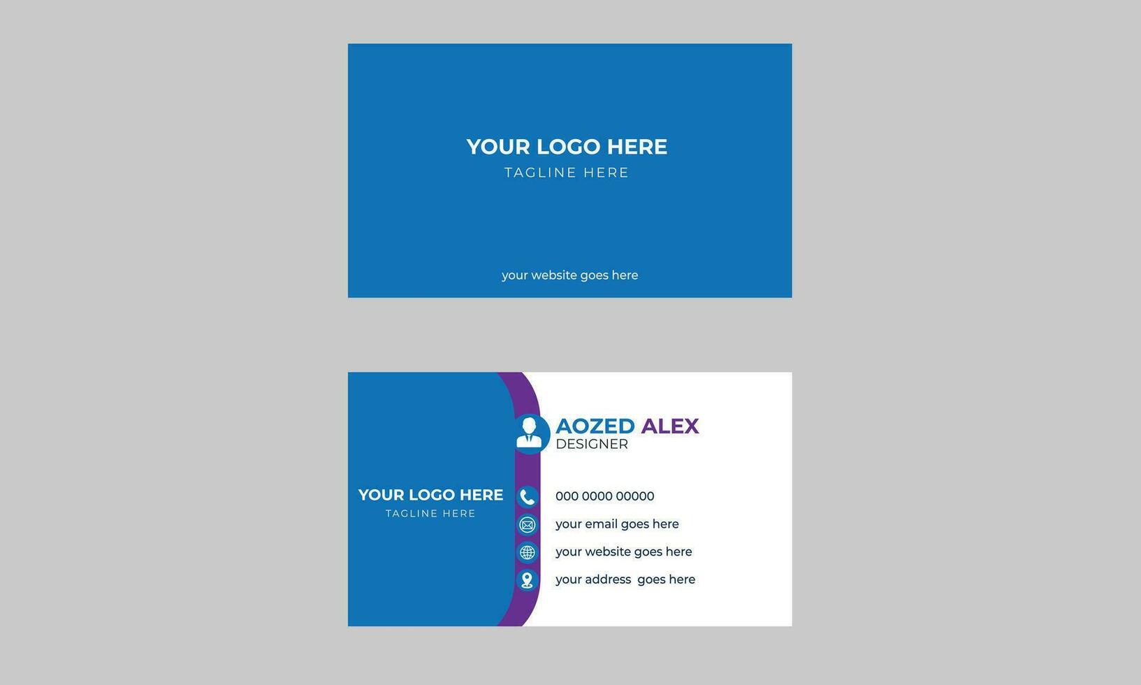 modern abstract business card design template Pro Vector