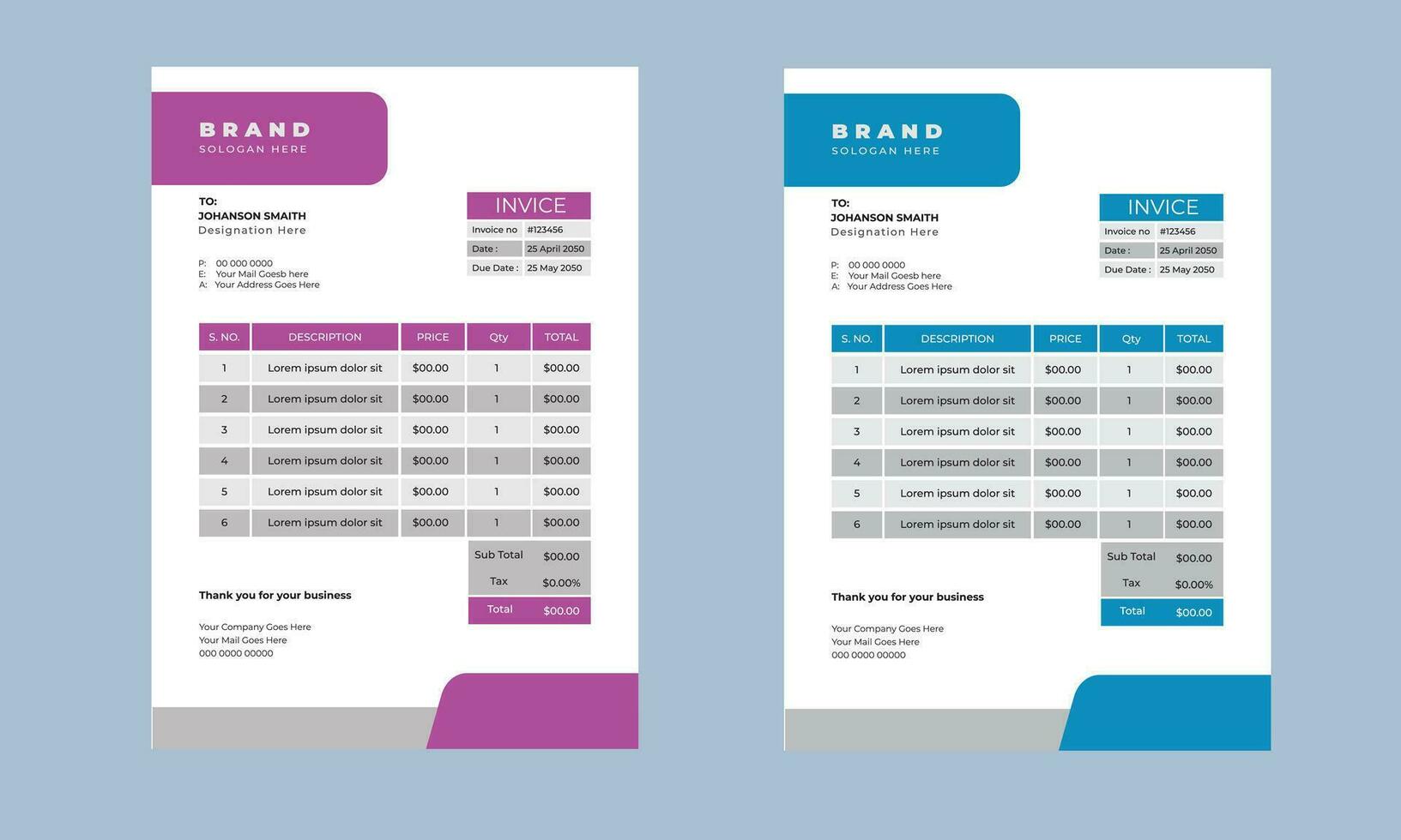 mínimo corporativo negocio factura diseño para corporativo oficina. facturación citas, dinero cuentas o precio facturas y pago acuerdo diseño plantillas. gratis vector