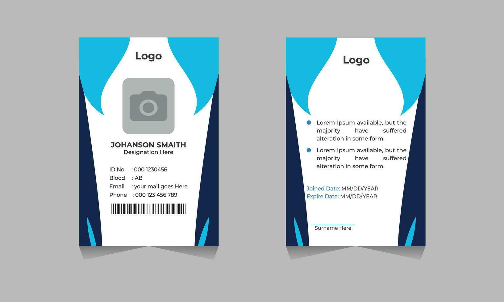 vector libre de diseño de tarjeta de identificación