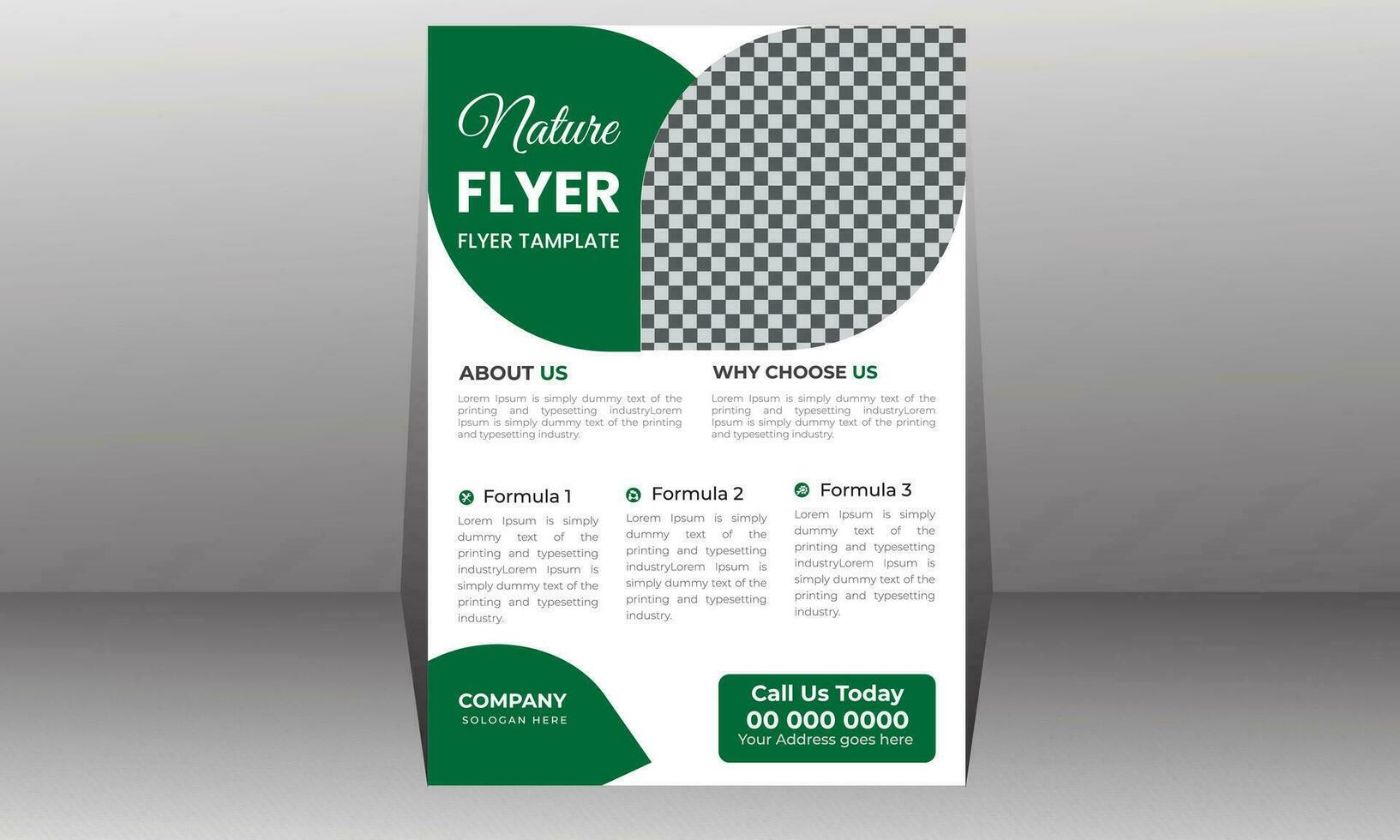 Nature flyer design template vector