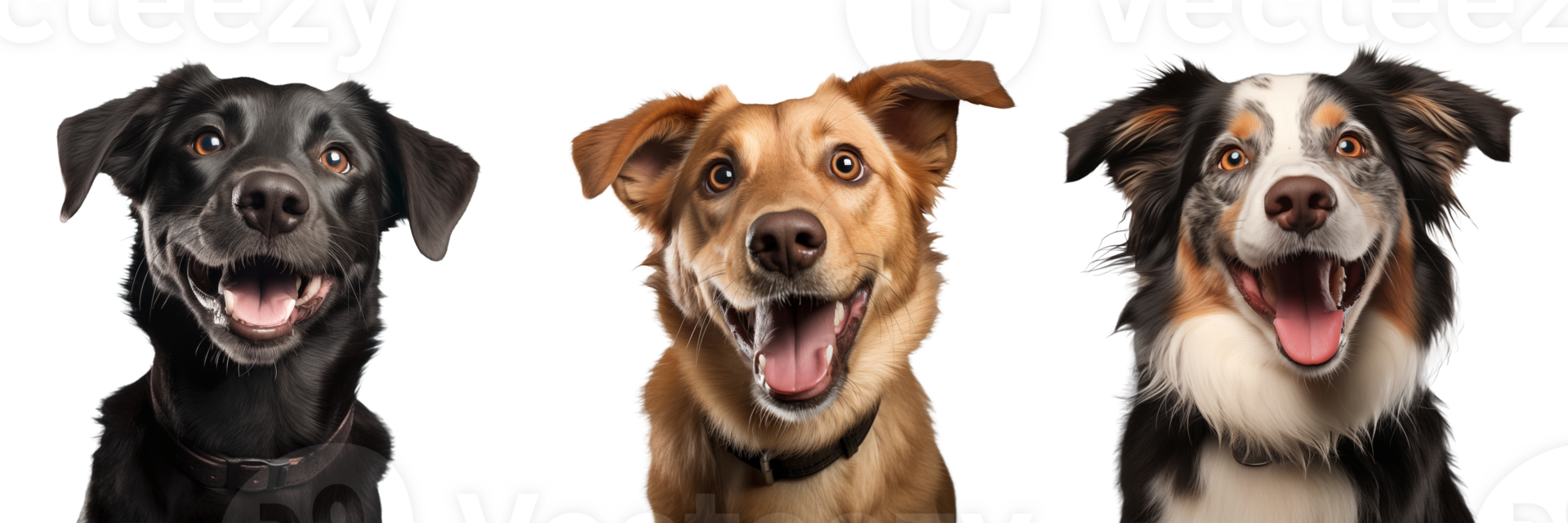 Cute playful and adroable dog transparent background AI Generative png