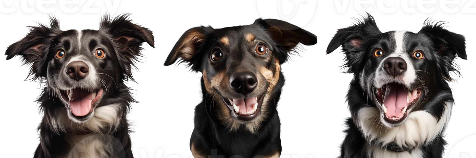 Cute playful and adroable dog transparent background AI Generative png