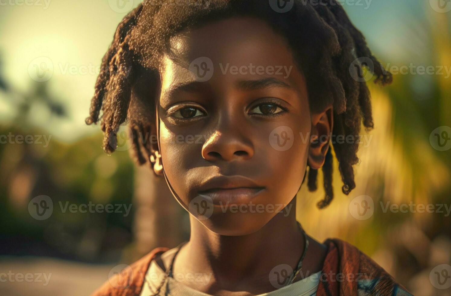 Selfie of Bahamian male with dreadlocks. Generate ai photo