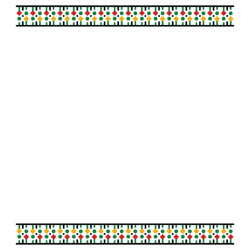 Black History Month Ethnic Pattern and Frame Element Design Collection vector