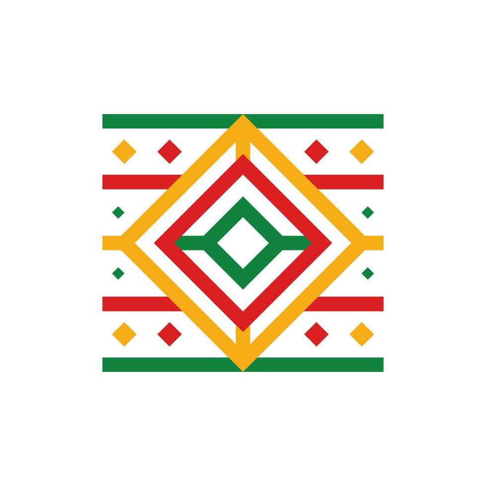 Black History Month Ethnic Pattern and Frame Element Design Collection vector