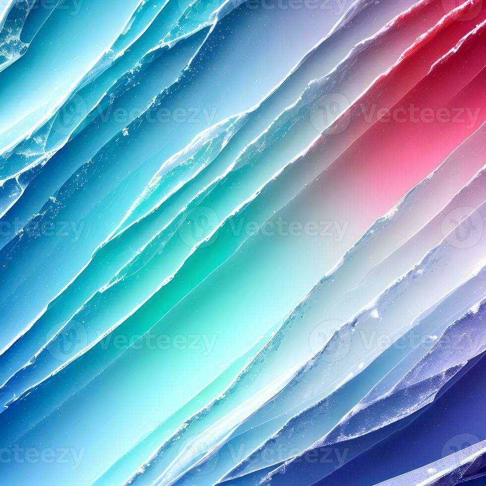 Generative AI fantasies on the theme of chaotic New Year's ice texture. Background for a Christmas card in a modern style. photo