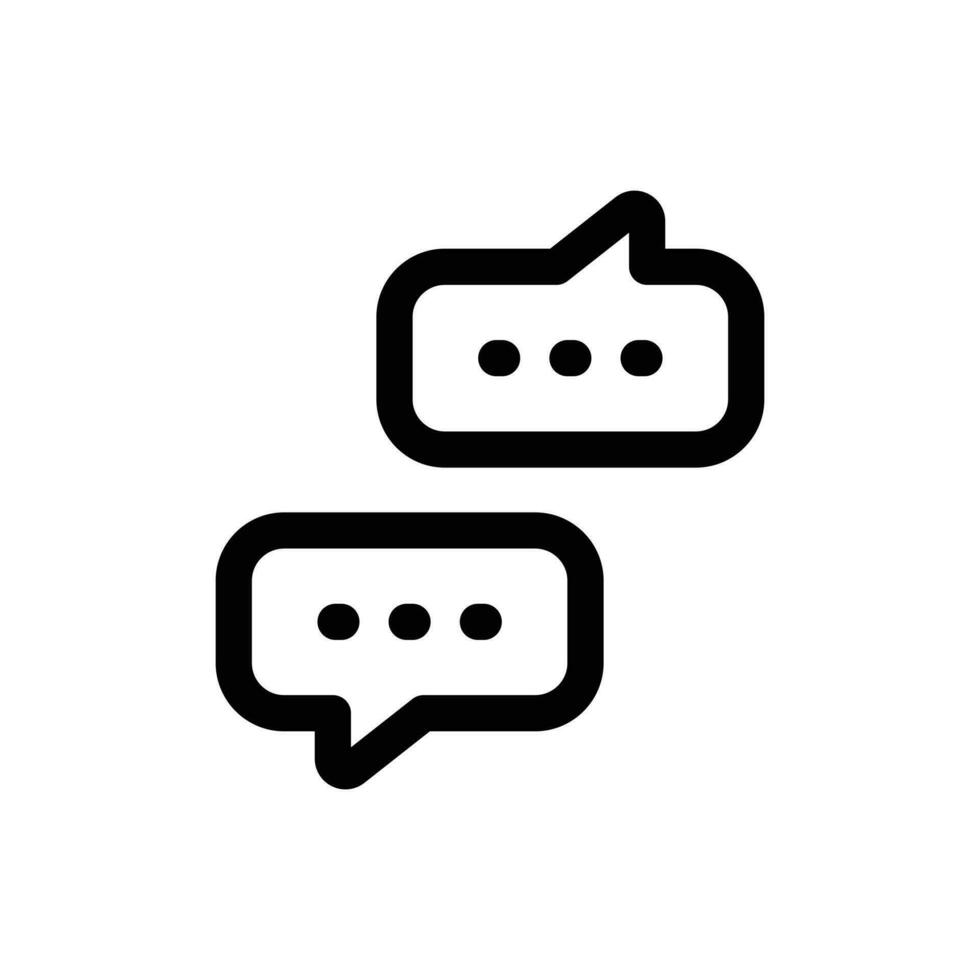 Dialogue icon in trendy outline style isolated on white background. Dialogue silhouette symbol for your website design, logo, app, UI. Vector illustration, EPS10.
