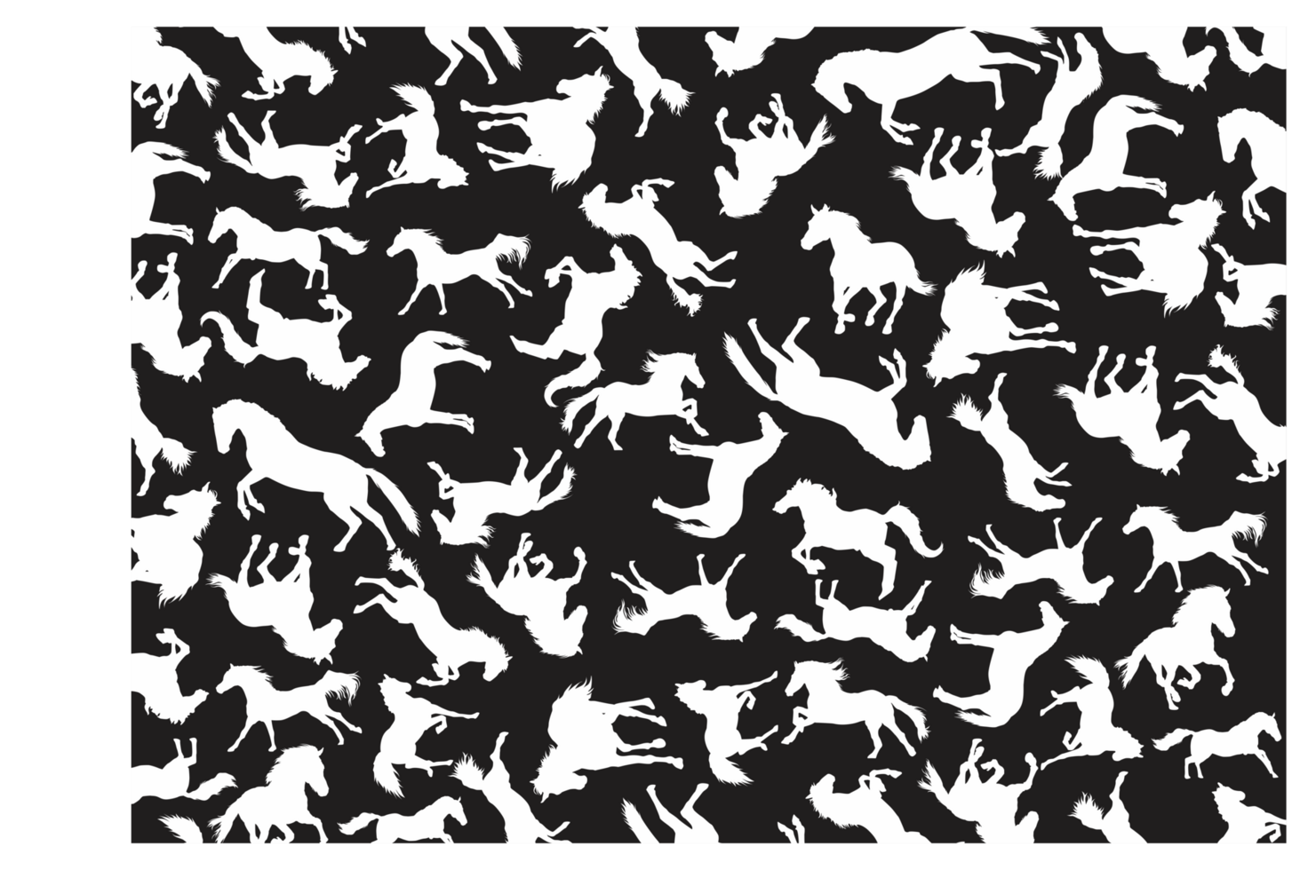 Horse Silhouette Pattern Background png