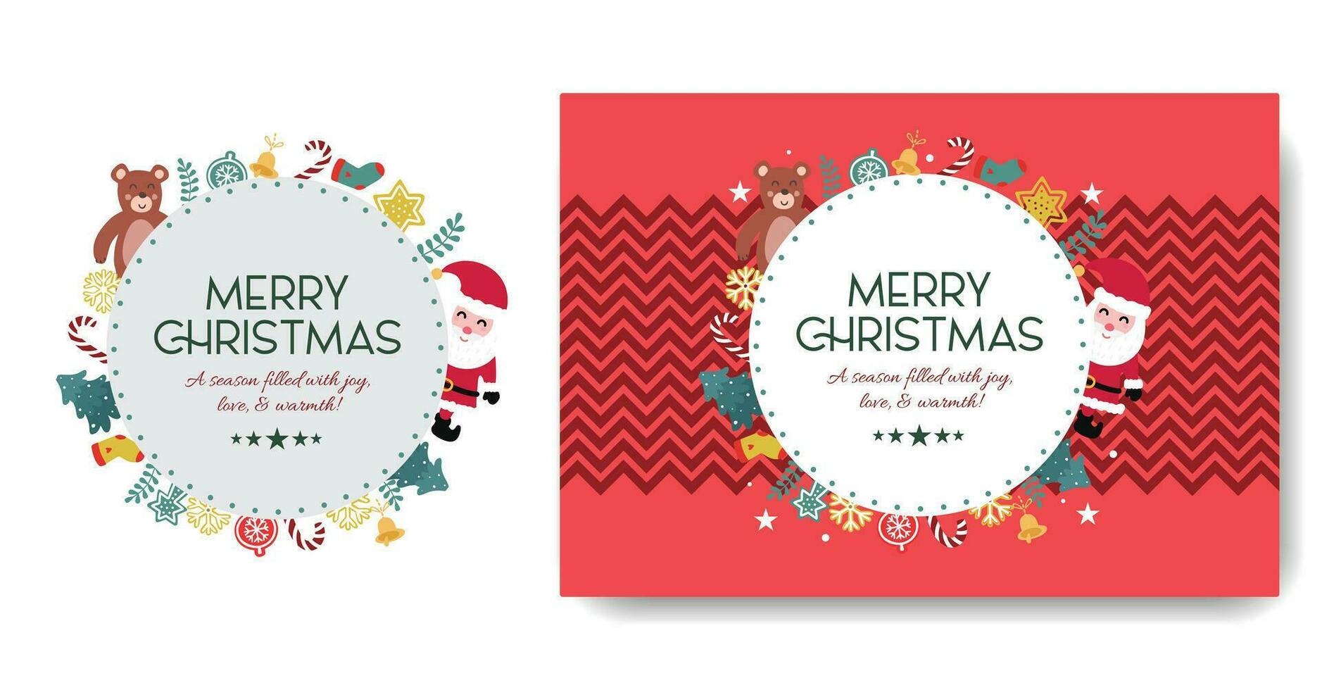 Merry Christmas gift packaging box packaging design with Christmas elements vector file download