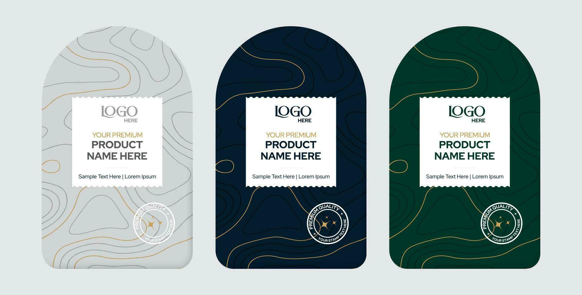 Product label design for coffee wine perfume and cosmetics vector