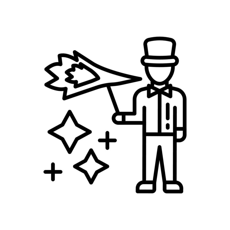 Fire Eater icon in vector. Illustration vector