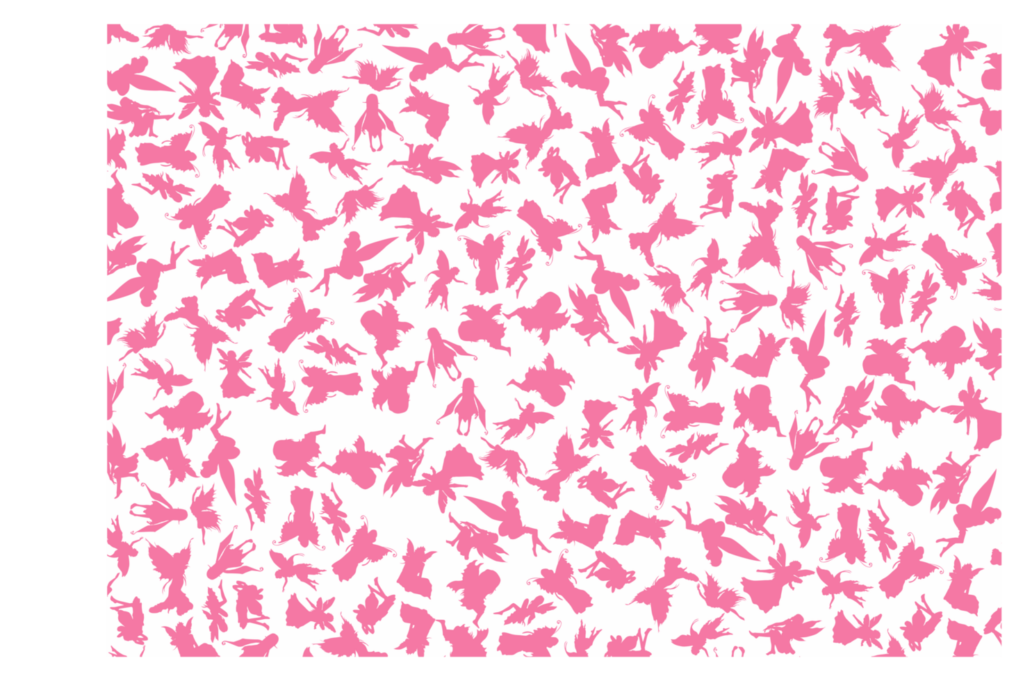 Pink Fairy Silhouette Pattern Background png