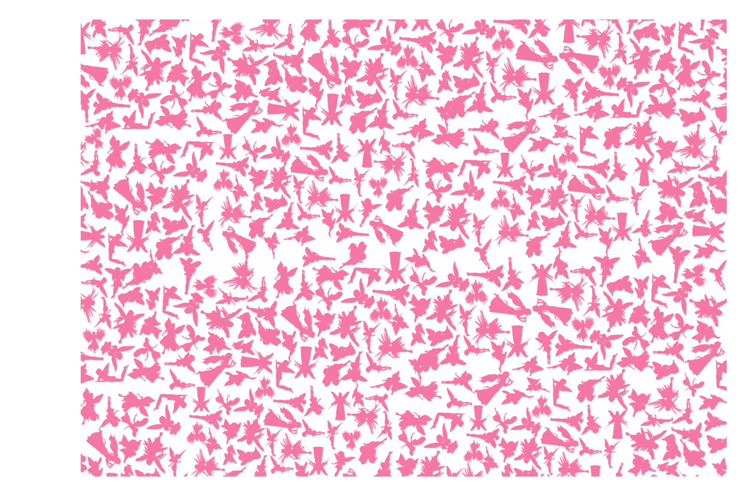 Pink Fairy Silhouette Pattern Background png